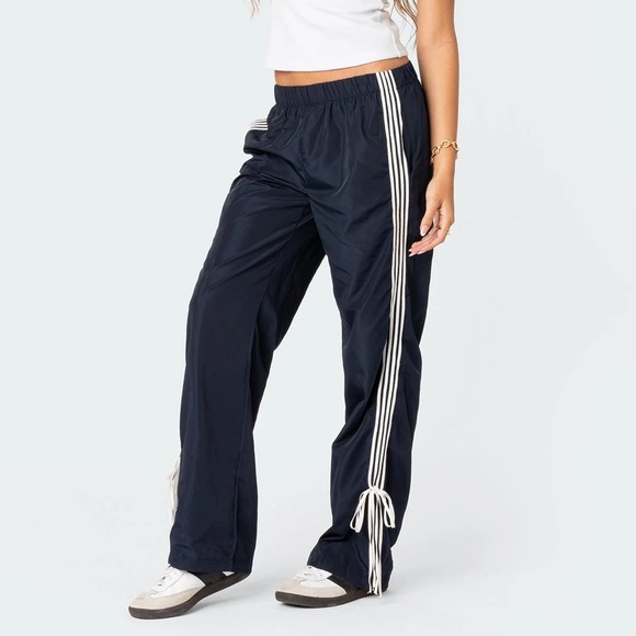 Edikted Remy Bow Ribbon Track Pants - Picture 2 of 3